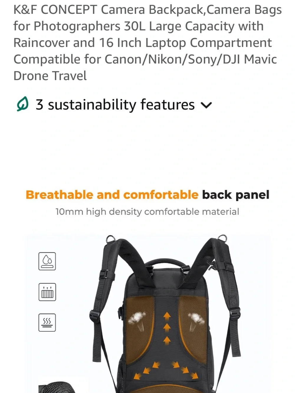 NWT camera/Travel/large backpack
